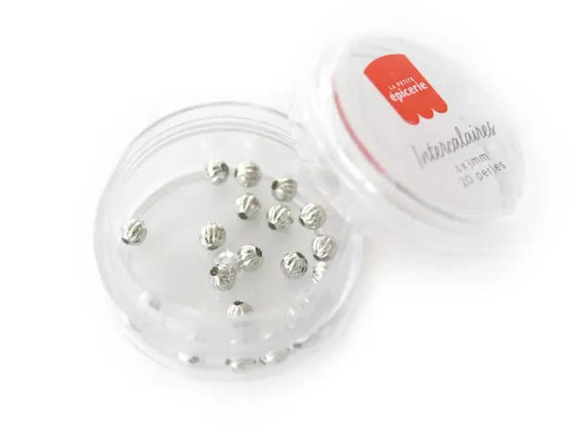 La Petite Epicerie Heishi Bol Kralen Zilver 20 Stuks 4x3 mm