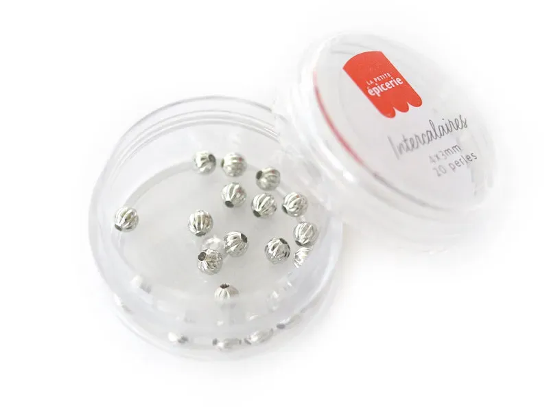 La Petite Epicerie Heishi Bol Kralen Zilver 20 Stuks 4x3 mm