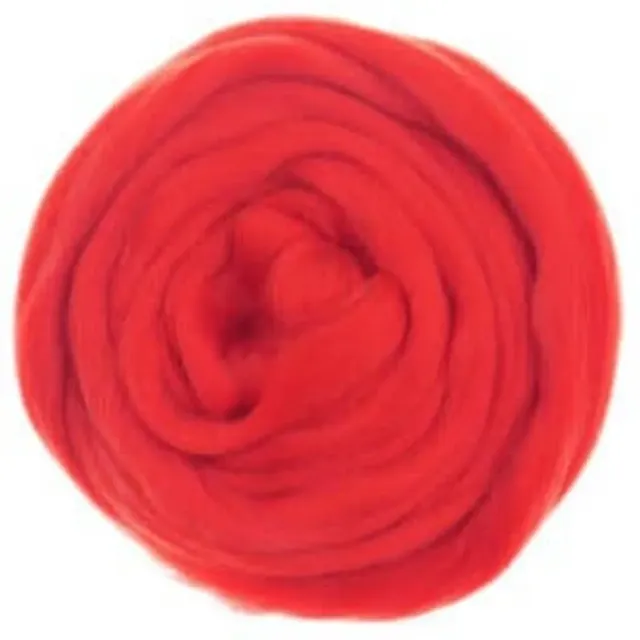 LTC-Leiden Viltwol merino rood 50 gram 27 micron