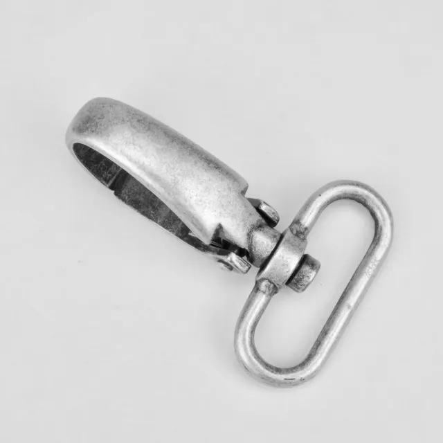 Leather House Musketonhaak Oud Zilver 32 mm per stuk