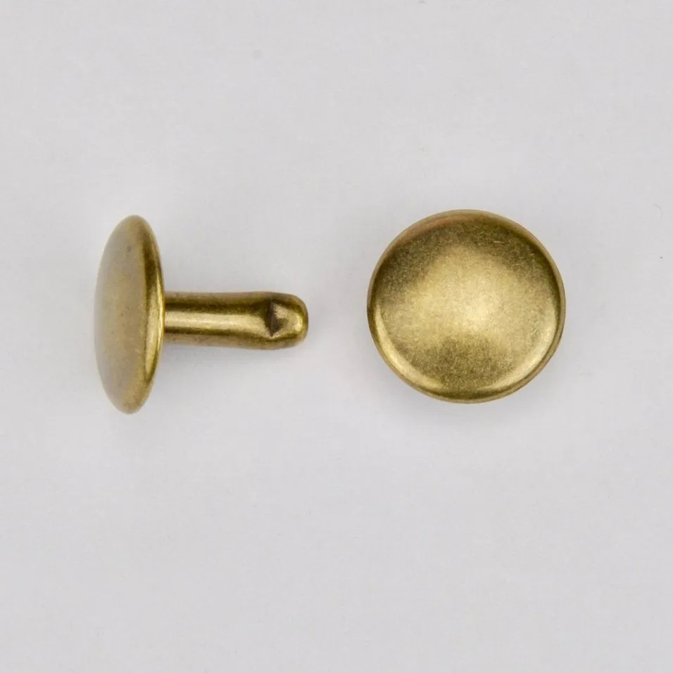Leather House Double Cap Rivet 36-12-2 klinknagels 50 stuks zilver