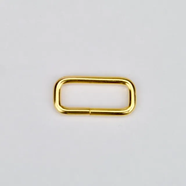 Leather House Rechthoekige Ring Gold 25 mm tasring