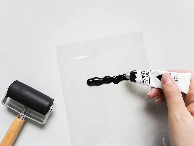 La Petite Epicerie MKMI kaarten linogravure DIY set 4 stuks