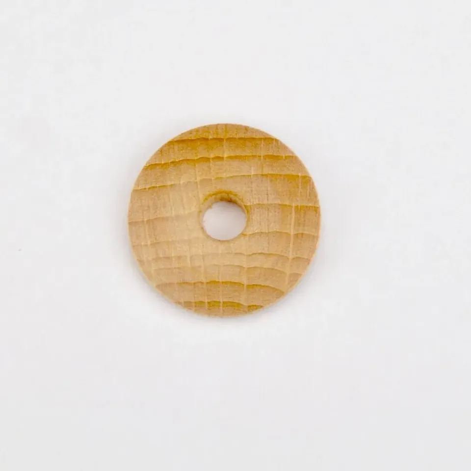 Leather House Houten Knoop Ring 25 mm blank hout