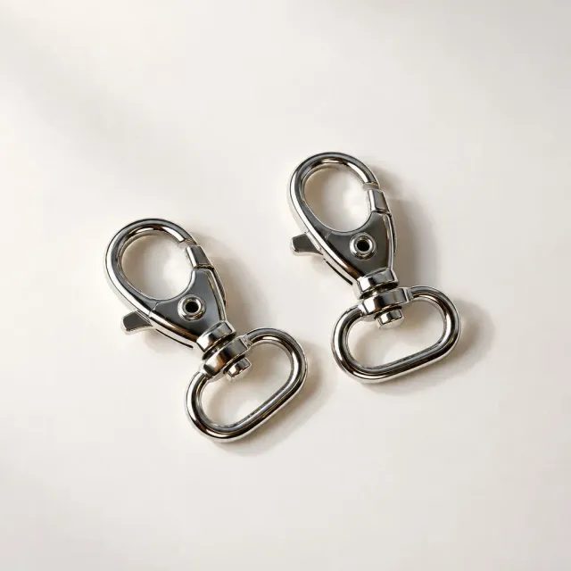 Leather House karabijnhaak 39mm vernikkeld 2 stuks