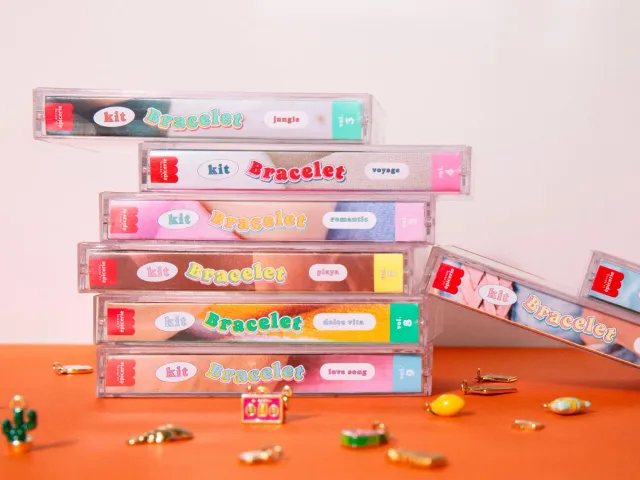 La Petite Epicerie Cassettes armbandenset 9 stuks goud