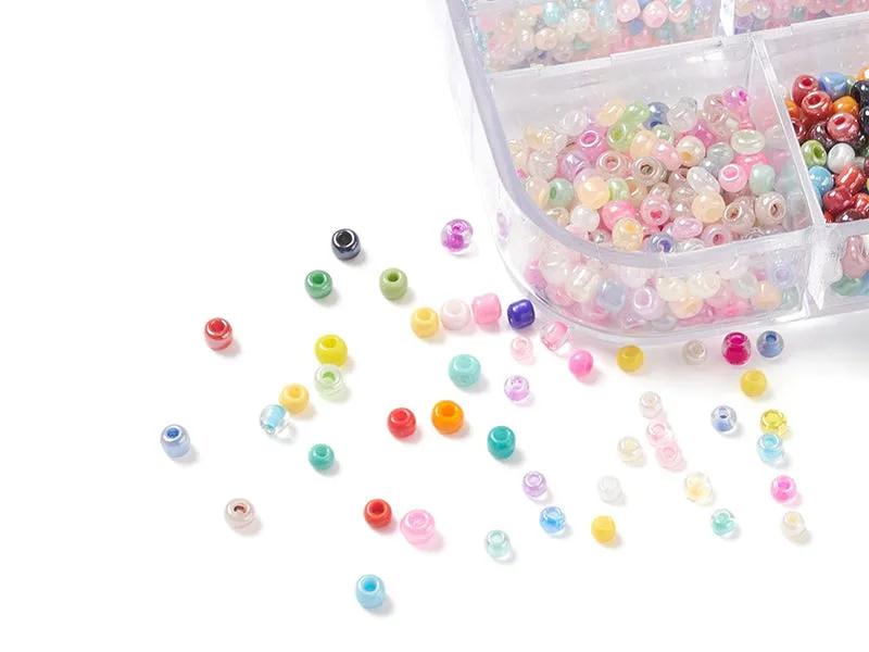 La Petite Epicerie rocailles kralenbox 12 kleuren glas