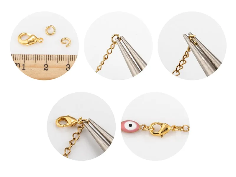 La Petite Epicerie Mousqueton slotjes verguld 13 mm 10 stuks