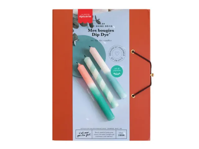 La Petite Epicerie MKMI Dip Dye kaarsenset mint 3 stuks