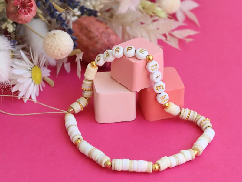 La Petite Epicerie Carpe Diem letterkralen wit goud