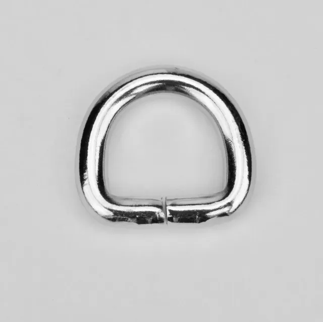 Leather House D-Ring Silver 20 mm nikkel 6 mm draad