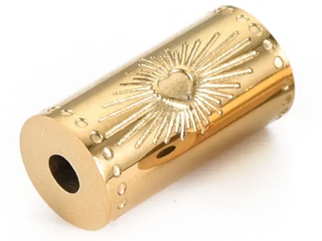 La Petite Epicerie Talisman kolom kraal 12 mm goud 14K hart