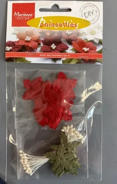 Marianne Design DIY Flowers kerstster rood papier