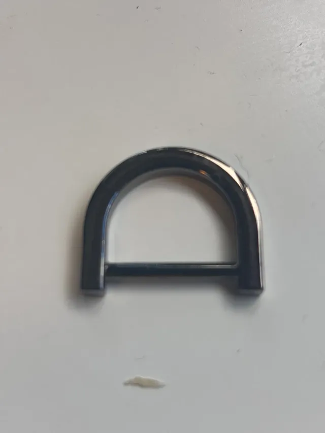 Leather House D-ring zwart 20 mm gunmetal per stuk
