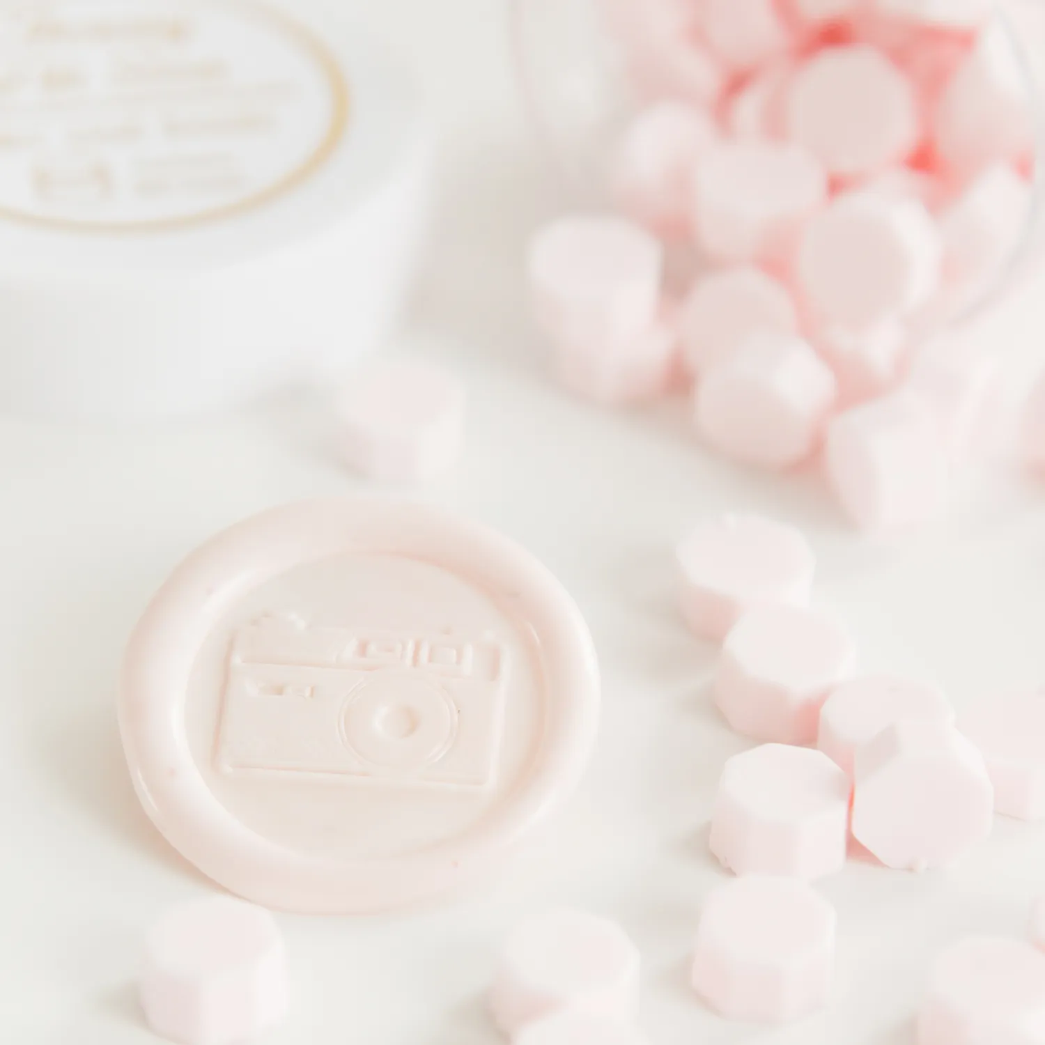 Jessy at Sea Pastel Pink zegelwas 100 kralen zachtroze