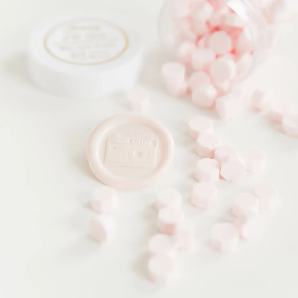 Jessy at Sea Pastel Pink zegelwas 100 kralen zachtroze