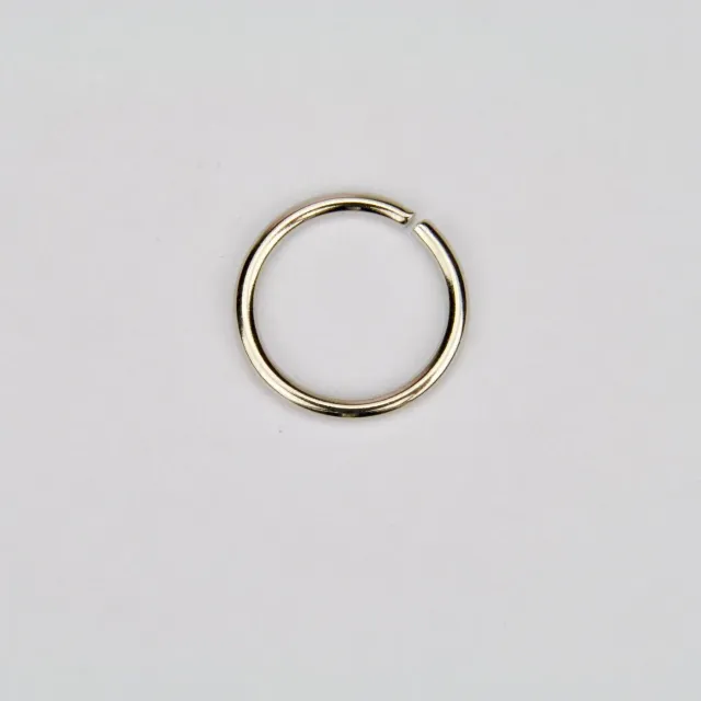Leather House Ring Silver 15 mm ring nikkel per stuk