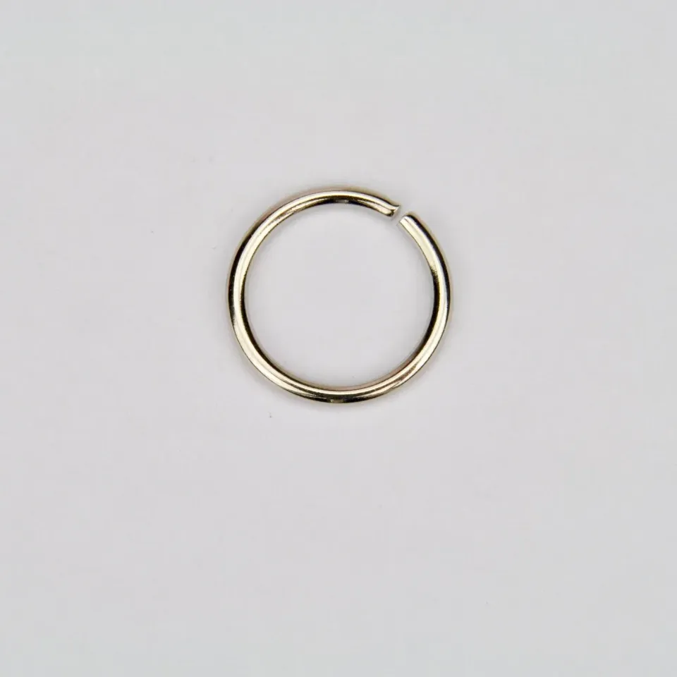 Leather House Ring Silver 15 mm ring nikkel per stuk