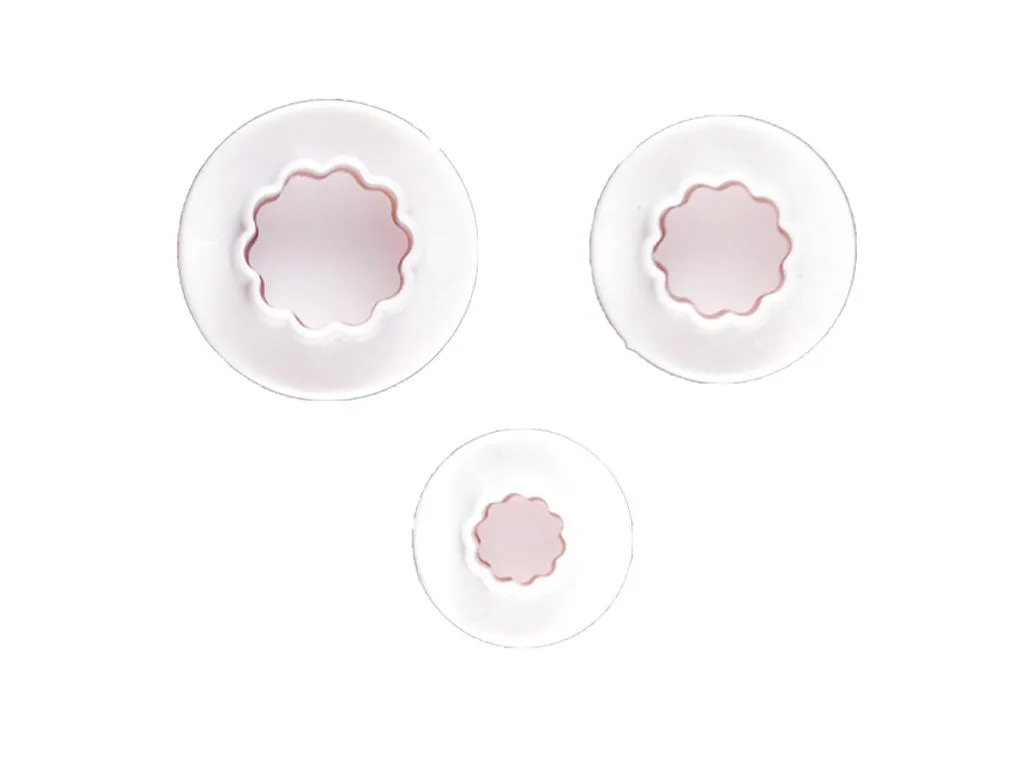La Petite Epicerie bloem uitstekers polymeerklei set van 3 20-30 mm