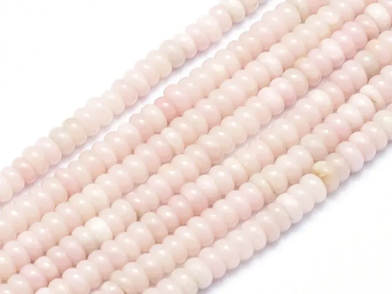 La Petite Epicerie rondellen kralen roze opaal 20 stuks