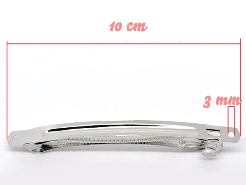La Petite Epicerie haarspeld plat 10 cm zilver per stuk