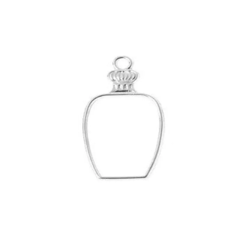 Bijounique Hanger Fles Goud 27x41 mm bedel