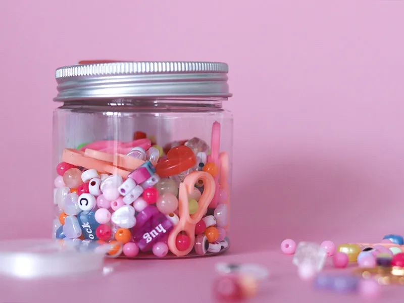 La Petite Epicerie Girl Power kralenmix pot met draad