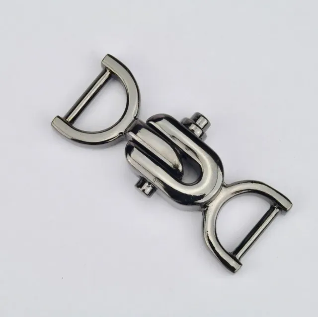 Leather House Handvatbevestiger 14 mm zwart gun metal