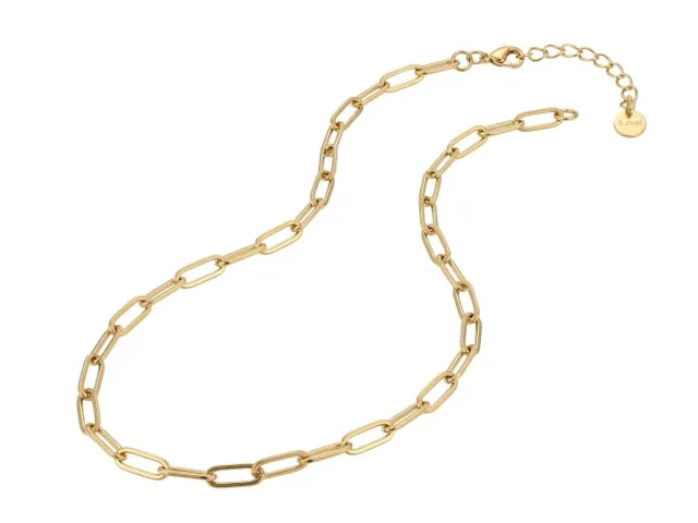 La Petite Epicerie Paperclip ketting goud 41,5 cm RVS