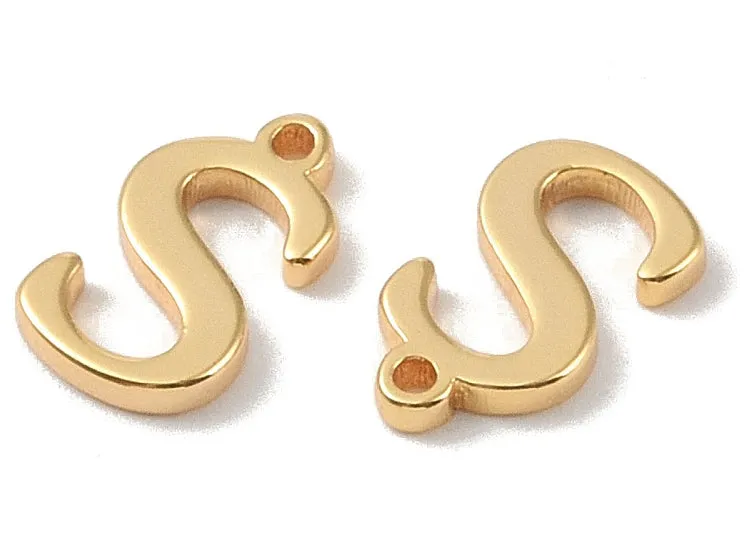 La Petite Epicerie Letter S bedel per stuk goudkleurig