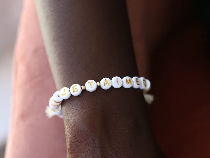 La Petite Epicerie Je t'aime letterkralen wit goud