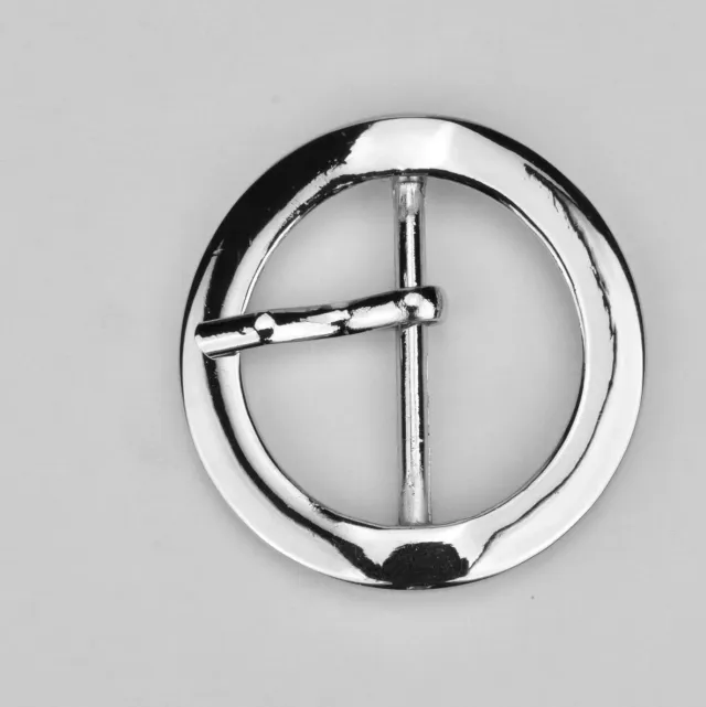 Leather House Gesp Silver 30 mm nikkel riemgesp