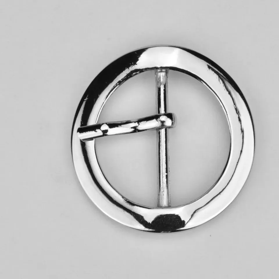 Leather House Gesp Silver 30 mm nikkel riemgesp