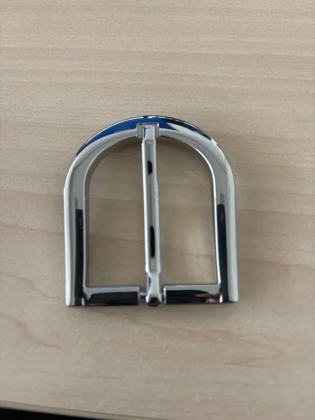 Leather House Buckle 40mm gesp zilver nikkel