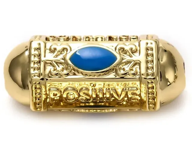 La Petite Epicerie Talisman kraal blauw emaille 19 mm per stuk