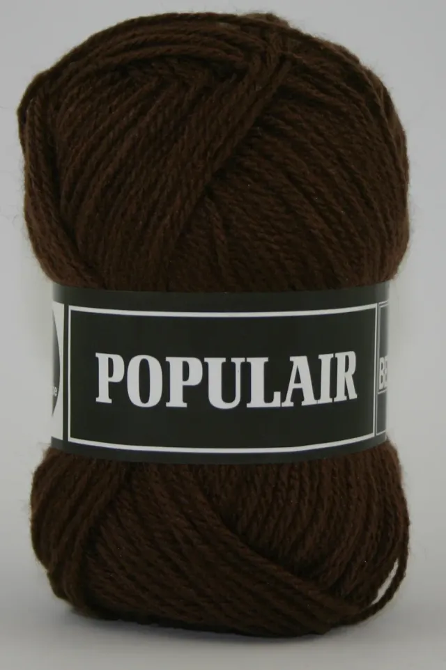 LTC-Leiden Populair breiwol 50 gram donkerbruin 12