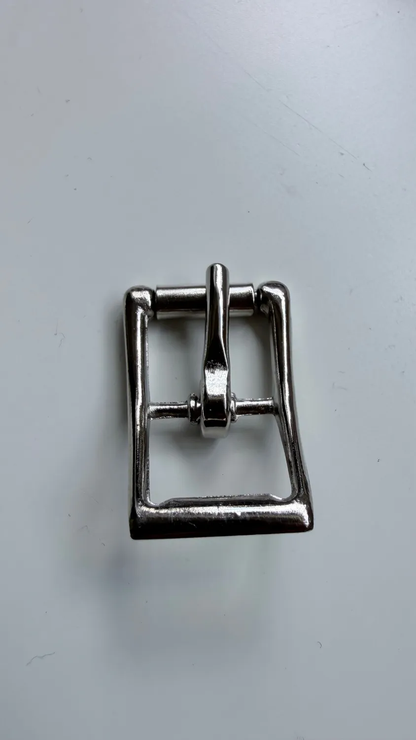 Leather House rolgesp rvs gebogen gepolijst 25 mm