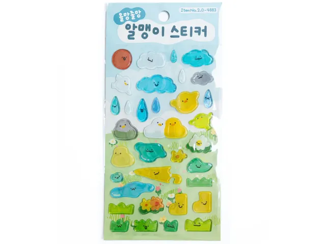 La Petite Epicerie Regen Vinyl Stickers Koreaans Dik