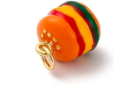 La Petite Epicerie bedel hamburger goud emaille 14 mm per stuk