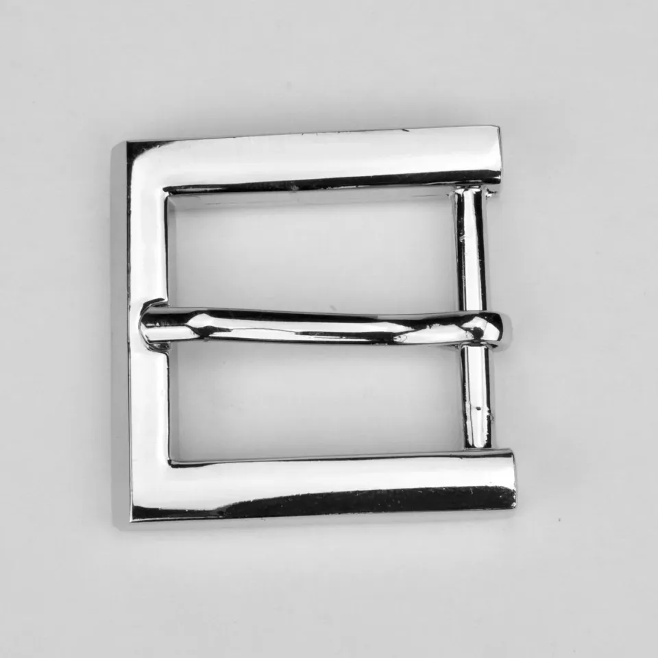 Leather House Buckle Silver 25 mm gesp nikkel