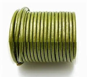 Bijounique Leerveter metallic rond 2 mm leer per meter