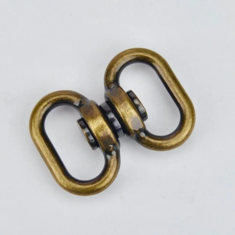 Leather House handvatbevestiger brass 20 mm goud