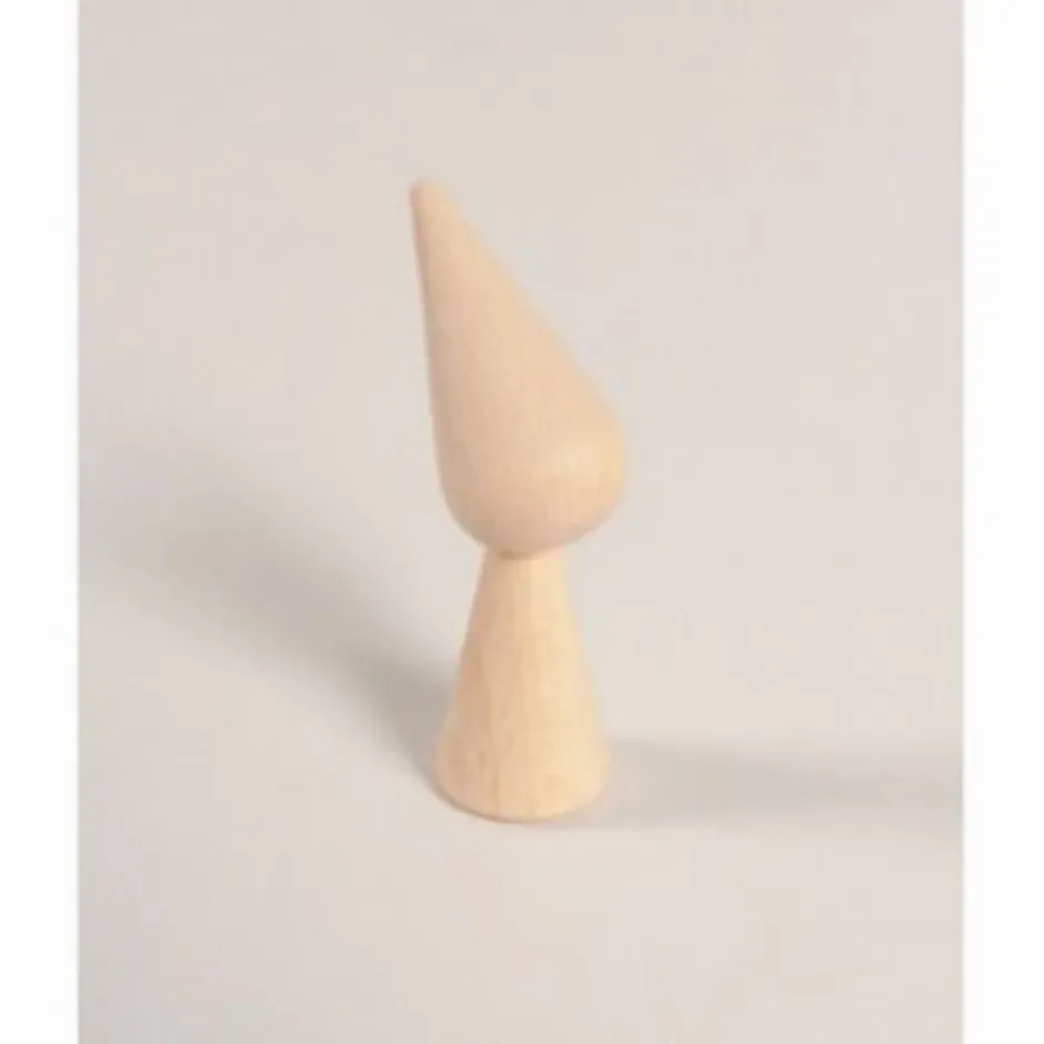 LTC-Leiden houten kabouter kegelpopje 72 mm per stuk