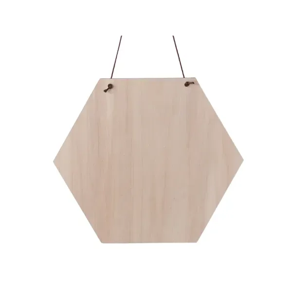 Astrid Brouwers Spreukbord Hexagon wandbord 23,5 cm hout