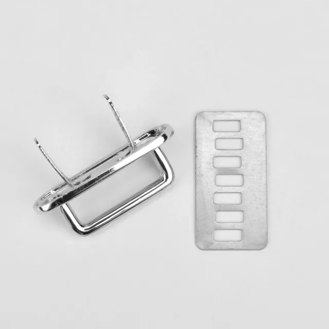 Leather House Handvatbevestiger Silver 20 mm nikkel beslag