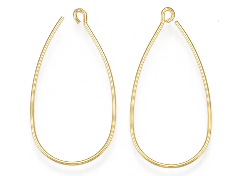 La Petite Epicerie oorbelhaken goud verguld 34x18 mm 1 paar