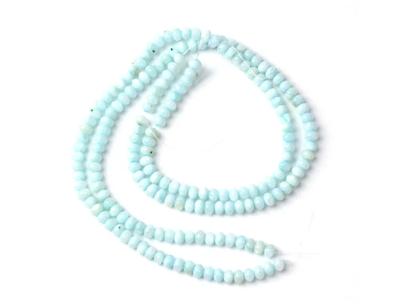 La Petite Epicerie schelp rondellen kralen aqua 20 stuks