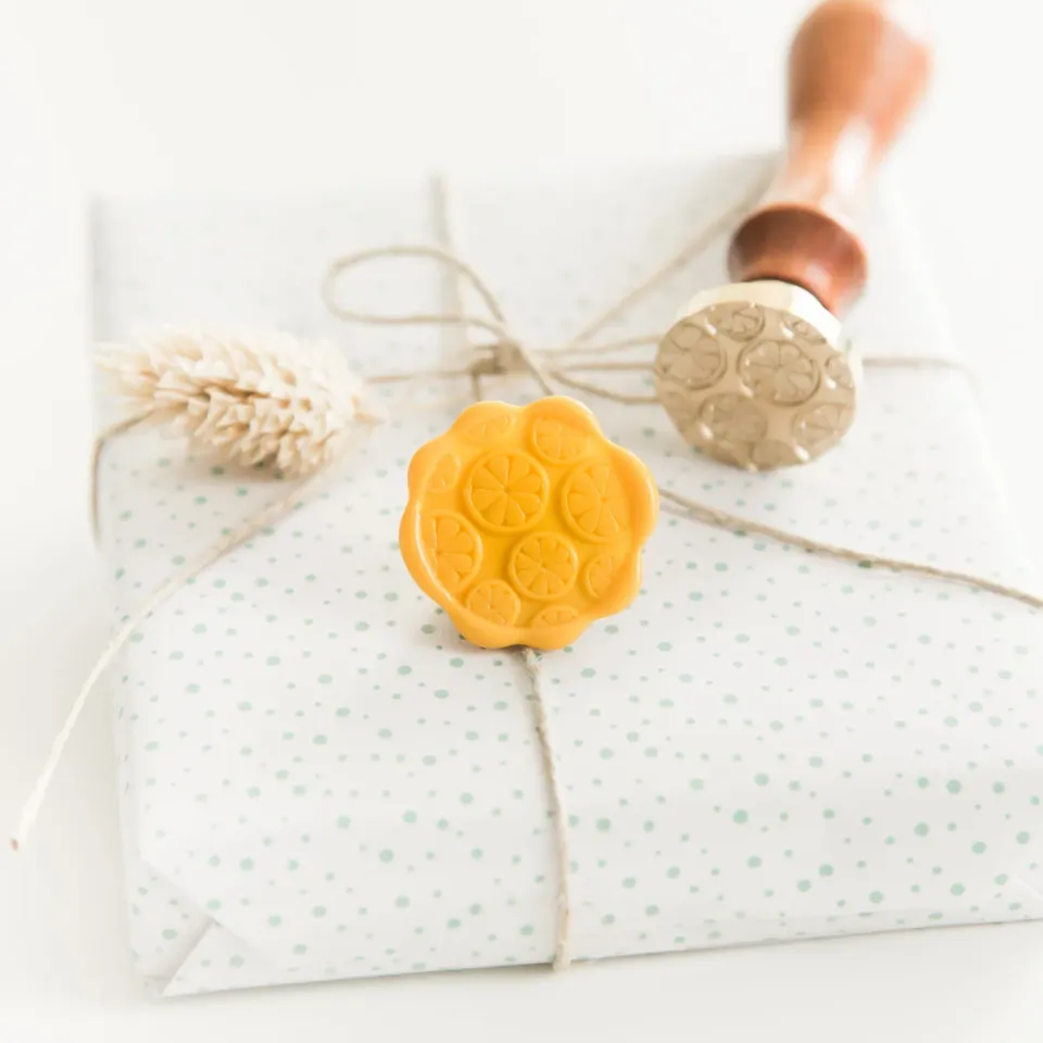 Jessy at Sea Oranges Pattern wax stempel 25 mm citrus