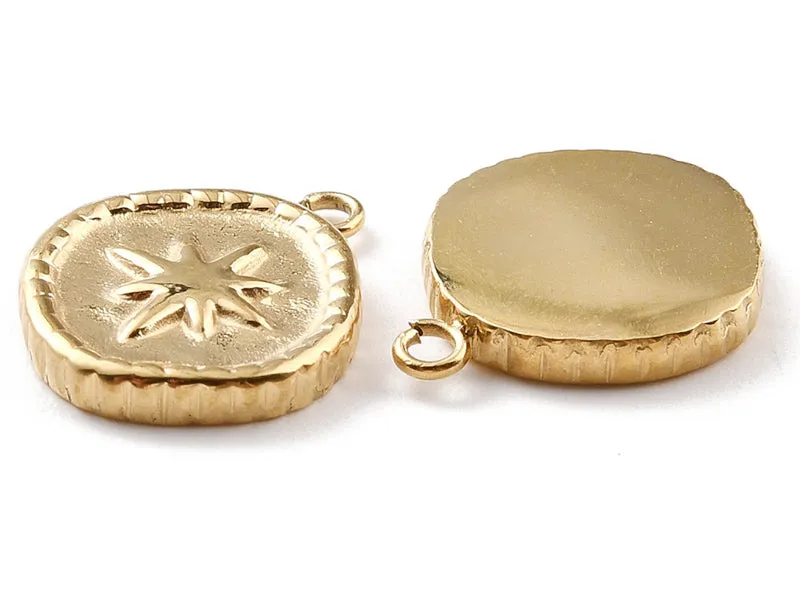 La Petite Epicerie Poolster hanger goud 17x13 mm 24K