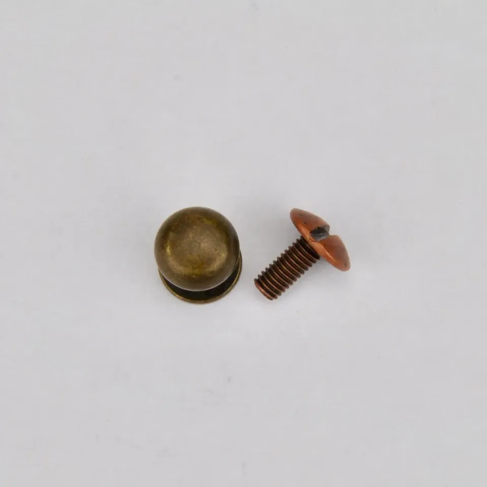 Leather House Collar Button geweerknop 9,4 mm messing